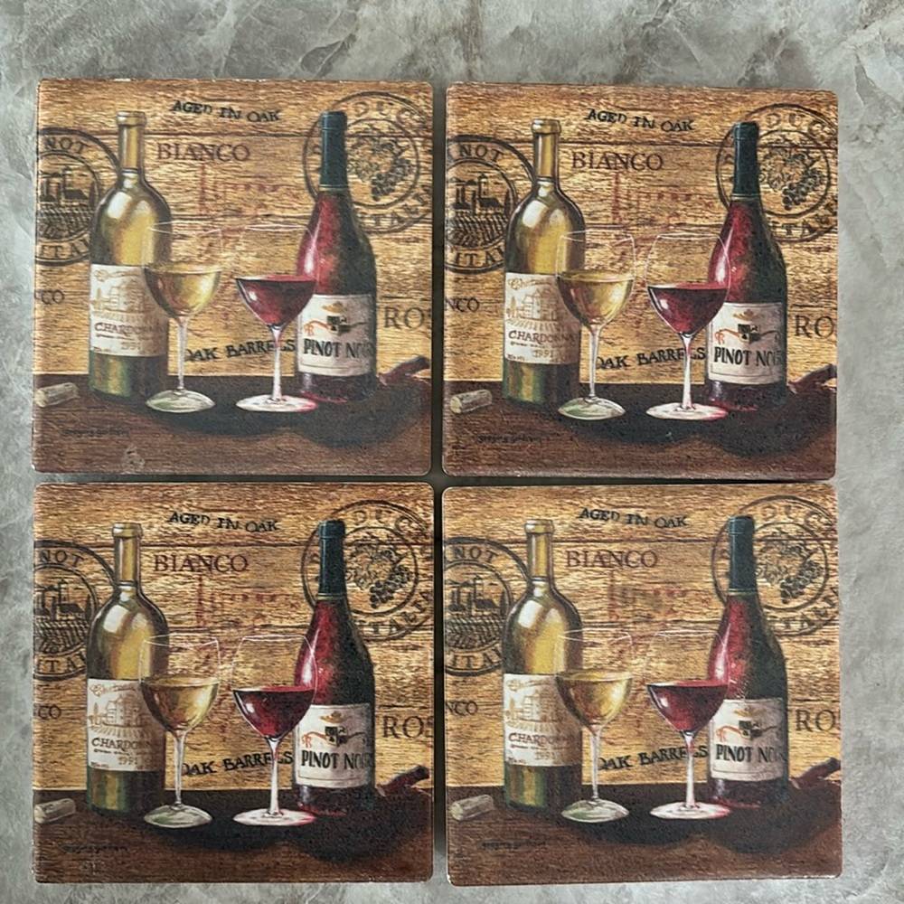 Wine Coasters Set of 4